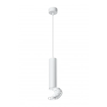 Lampy-sufitowe - lampa wisząca sufitowa biała z regulowanymi pierścieniami gu10 50w 31-77707 candellux 