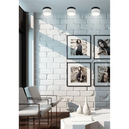 Oprawy-sufitowe - oprawa sufitowa led tuba biała z czarną podstawą 9w 4000k 2273631 candellux 