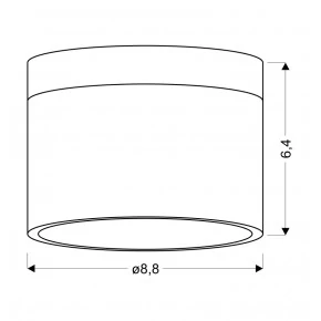 Oprawy-sufitowe - oprawa sufitowa led tuba biała z czarną podstawą 9w 4000k 2273631 candellux 