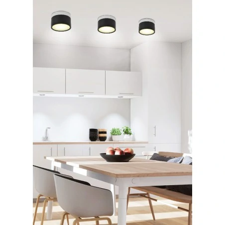 Oprawy-sufitowe - oprawa sufitowa tuba czarna z białą podstawą 9w 4000k 2273716 candellux 