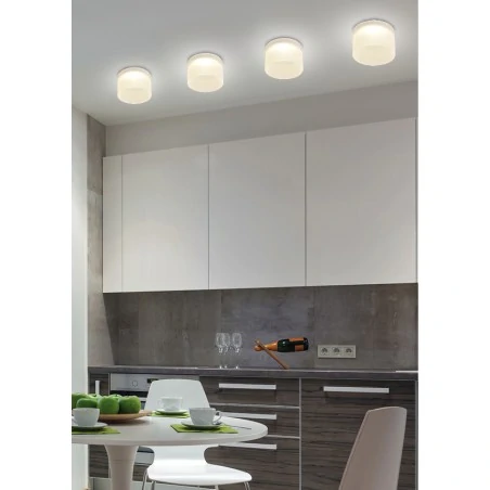 Oprawy-sufitowe - oprawa sufitowa biała szklana efekt mrożony gu10 50w 2273679 candellux 