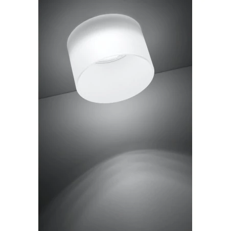 Oprawy-sufitowe - oprawa sufitowa biała szklana efekt mrożony gu10 50w 2273679 candellux 