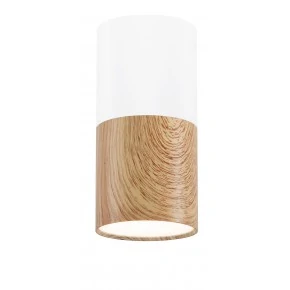 Oprawy-sufitowe - lampa sufitowa tuba biały/drewniany gu10 2273655 candellux 