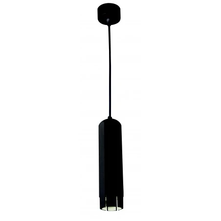 Lampy-sufitowe - lampa wisząca sufitowa tuba czarna na żarówkę gu10 sześciobok max. 50w 31-77691 candellux 