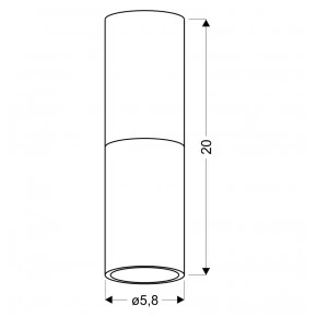 Oprawy-sufitowe - oprawa sufitowa tuba czarny/złoty o mocy 15w gu10 2282688 candellux 