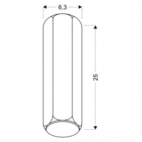 Oprawy-sufitowe - oprawa sufitowa biała tuba sześciobok długi gu10 25w 2282800 candellux 