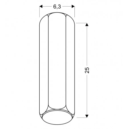Oprawy-sufitowe - oprawa sufitowa biała tuba sześciobok długi gu10 25w 2282800 candellux 