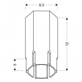 Oprawy-sufitowe - sufitowa lampa biała krótka tuba sześciobok gu10 25w 2282824 candellux 