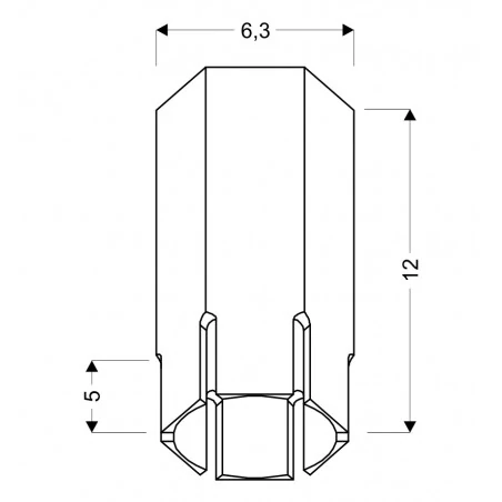 Oprawy-sufitowe - sufitowa lampa biała krótka tuba sześciobok gu10 25w 2282824 candellux 