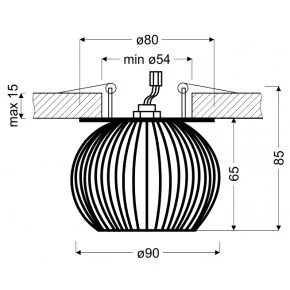 Lampy-sufitowe - dekoracyjna oprawa stropowa złoty koszyczek sk-93 g g9 40w 230v 2268750 candellux. 