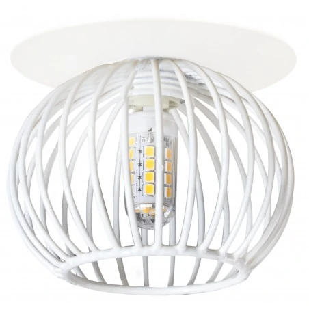 Oprawy-sufitowe-stale - oczko sufitowe biały koszyczek wh g9 40w 230v sk-93 2268743 candellux 