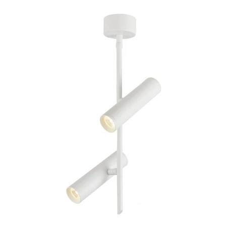 Lampy-sufitowe - wisząca lampa sufitowa tuba w kolorze białym led 2x5w 4000k 32-76274 candellux 