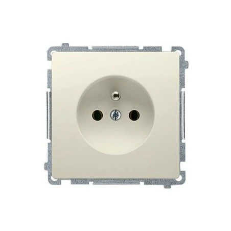 Gniazda-pojedyncze-podtynkowe - beżowe gniazdo wtyczkowe pojedyncze z uziemieniem z przesłonami torów prądowych bmgz1z.01/12 simon basic kontakt-simon 