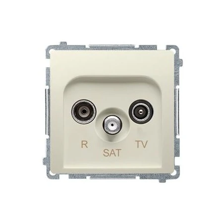 Gniazda-antenowe - beżowe gniazdo antenowe r-tv-sat bmzar-sat1.3/1.01/12 simon basic kontakt-simon 