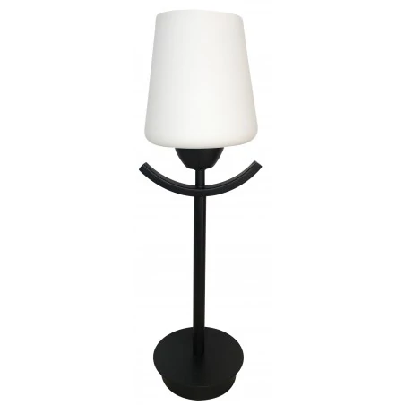 Lampki-nocne - biało- czarna lampka na stolik e27 londyn 41-38852 candellux 