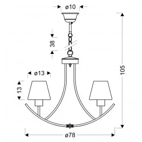 Lampy-sufitowe - czarno- biała lampa sufitowa żyrandol na 6 żarówek londyn 36-38845 candellux 