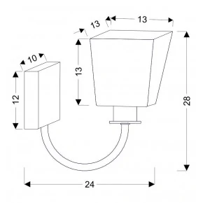 SCHUBERT KINKIET 1X40W E27 CZARNY