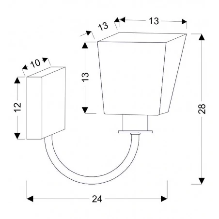 Kinkiety-do-salonu - kinkiet 1-punktowy 1x40w e27 schubert 21-74225 candellux 