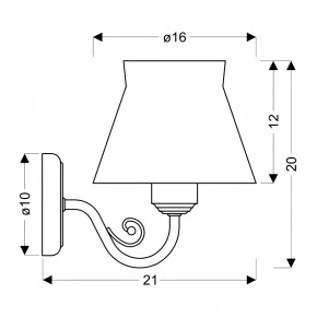 Kinkiety-do-salonu - delikatny kinkiet jednopunktowy 1x40w e27 zefir 21-73785 candellux 