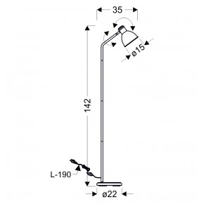 Lampy-stojace - prosta lampa podłogowa w kolorze biało-czarnym e14 40w zumba 51-72092 candellux 