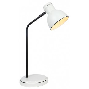 Lampki-biurkowe - lampka biurkowa gabinetowa zumba prosta biały+czarny e14 40w 41-72078 candellux 