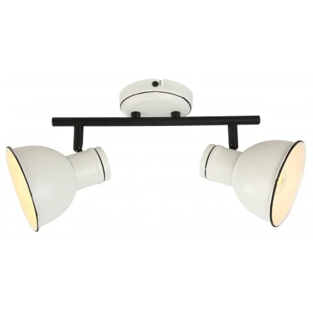 Oprawy-sufitowe - lampa ścienno-sufitowa podwójna w kolorze biało-czarnym e14 2x40w zumba 92-72139 candellux 