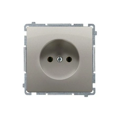 Gniazda-pojedyncze-podtynkowe - satynowe gniazdo wtyczkowe pojedyncze bez uziemienia bmg1.01/29 simon basic kontakt-simon 