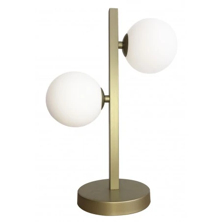 Lampki-biurkowe - lampka stołowa gabinetowa na dwie żarówki g9 28w mosiądz kama 42-73433 candellux 