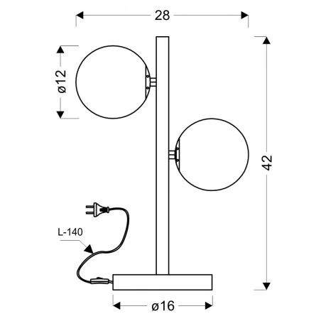 Lampki-biurkowe - lampka stołowa gabinetowa na dwie żarówki g9 28w mosiądz kama 42-73433 candellux 