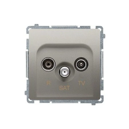 Gniazda-antenowe - satynowe gniazdo antenowe r-tv-sat bmzar-sat1.3/1.01/29 simon basic kontakt-simon 