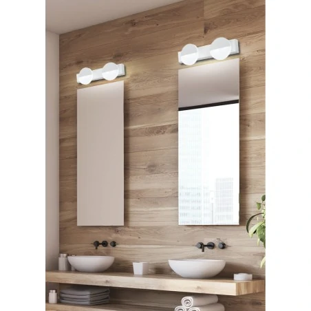 Kinkiety-do-salonu - biały kinkiet z wbudowanym energooszczędnym led-em 2x3w 4000k sing 22-72801 candellux 