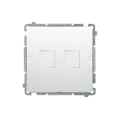 Zaslepki - biała pokrywa gniazd teleinformatycznych na keystone płaska podwójna bmpt/11 simon basic kontakt-simon 
