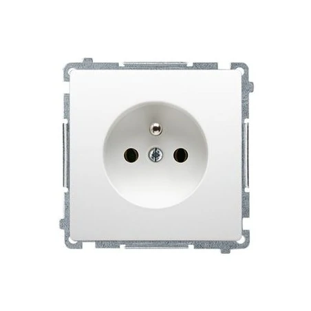 Gniazda-pojedyncze-podtynkowe - białe gniazdo wtyczkowe pojedyncze z uziemieniem bmgz1.01/11 simon basic kontakt-simon 