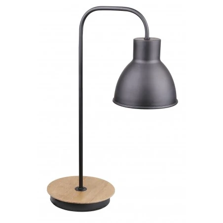 Lampki-biurkowe - elegancka lampka z drewnianą podstawą vario candellux 41-73488 