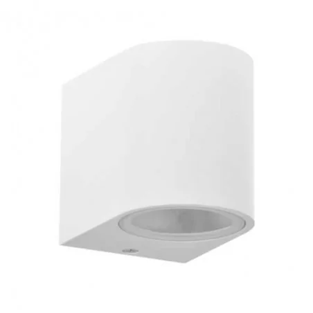 Kinkiety-ogrodowe - biały kinkiet elewacyjny owalny gu10 max. 10w led ip44 boston 313355 polux 