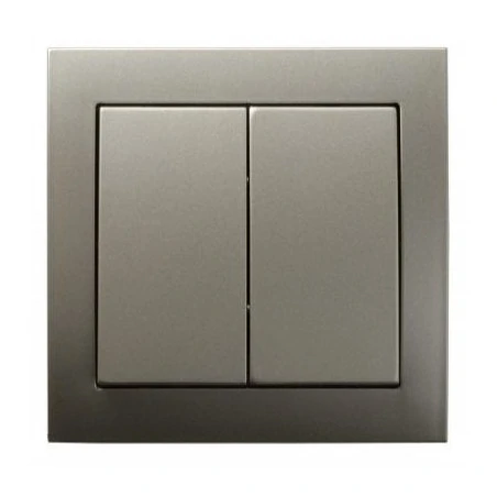 Wylaczniki-schodowe - włącznik schodowy podwójny satynowy łp-10w/45 kier ospel 