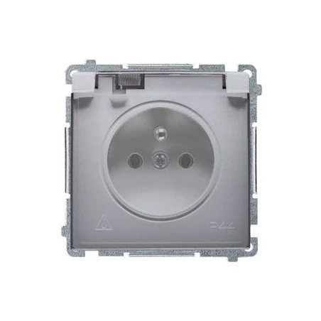 Gniazda-pojedyncze-podtynkowe - gniazdo pojedyncze ip44 z klapką  inox bmgz1b.01/21a simon basic kontakt-simon 