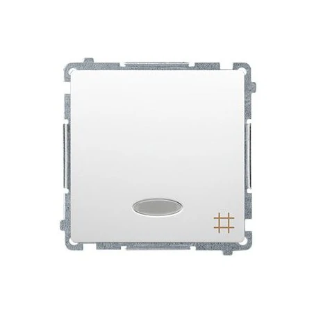 Wylaczniki-krzyzowe - biały włącznik krzyżowy z podświetleniem led bmw7l.01/11 simon basic kontakt-simon 