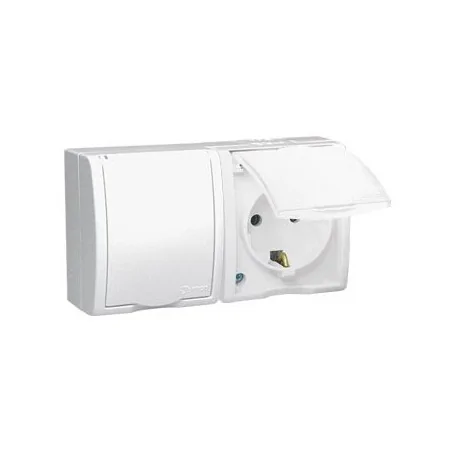 Gniazda-podwojne-natynkowe - białe gniazdo natynkowe podwójne typu schuko z klapką aqgsz1-2/11 simon aquarius kontakt-simon 