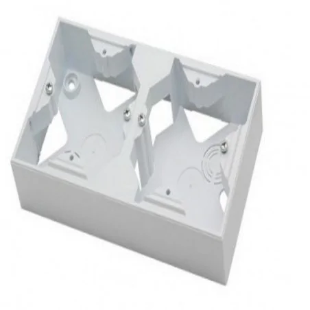 Puszki-natynkowe - puszka naścienna biała podwójna pnp-2g as ospel 