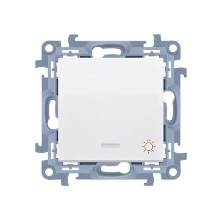 Pokrywy-do-gniazd - biały przycisk zwierny światło z podświetleniem  simon 10 cs1l.01/11 kontakt-simon 