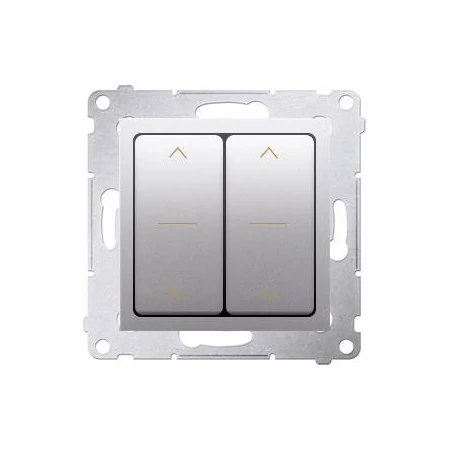 Wylaczniki-zaluzjowe - włącznik żaluzjowy podwójny srebrny mat  simon 54 dzw2.01/43  kontakt-simon 