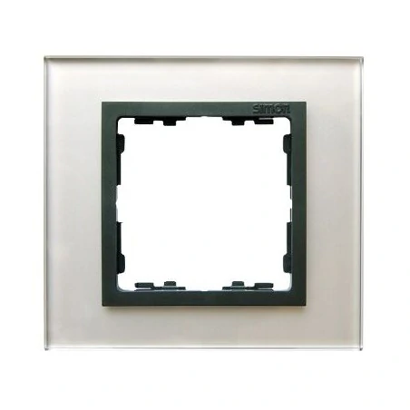 Ramki-pojedyncze - ramka pojedyncza szklana szara / grafit simon 82 nature 82817-35 kontakt-simon 