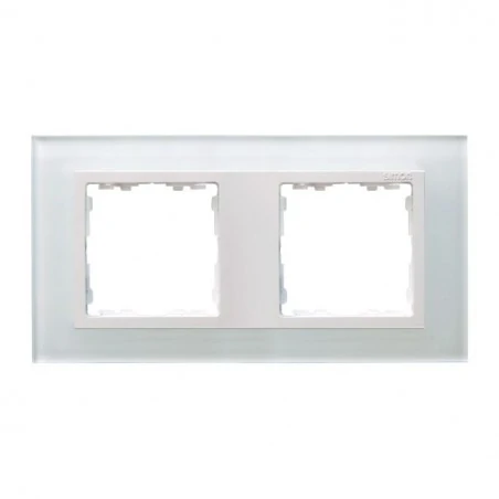 Ramki-podwojne - ramka podwójna szklana biały/biały simon 82 nature 82627-30 kontakt-simon 