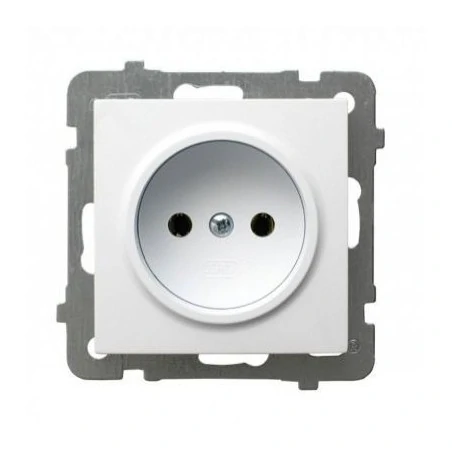 Gniazda-elektryczne - białe gniazdo pojedyncze bez uziemienia gp-1g as ospel 