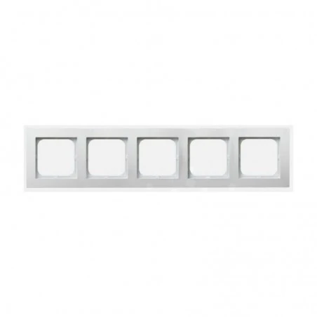 Ramki-instalacyjne - ramka pięciokrotna biała r-5g/00 as ospel 
