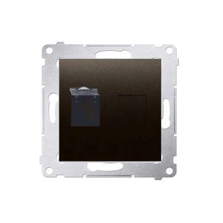 Gniazda-komputerowe - gniazdo sieciowe pojedyncze rj45 kategoria 6 z przesłoną przeciwkurzową (moduł) brąz mat d61.01/46 simon 54 kontakt-simon 