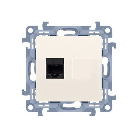 Gniazda-komputerowe - kremowe gniazdo sieciowe rj45 kategoria 5e c51.01/41 simon 10 kontakt-simon 