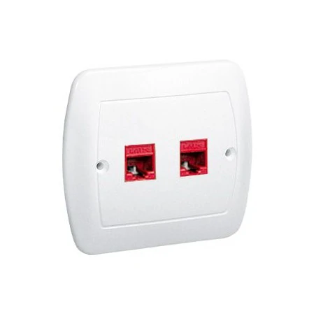 Gniazda-komputerowe - białe gniazdo sieciowe podwójne rj45 af52/11 simon akord kontakt-simon 