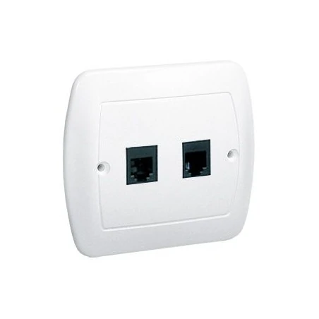 Gniazda-telefoniczne - białe gniazdo telefoniczne podwójne rj11 atf2/11 simon akord kontakt-simon 